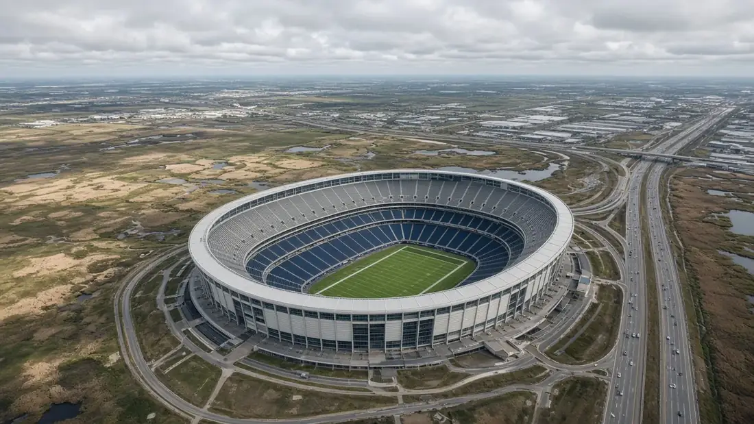 An aerial view of MetLife Stadium in New Jersey